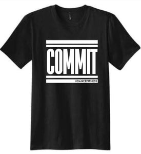 COMMIT Tee - Black w/ White Print