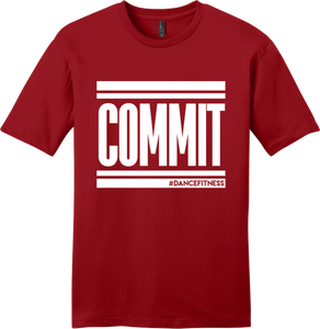 COMMIT Tee - Red w/ White
