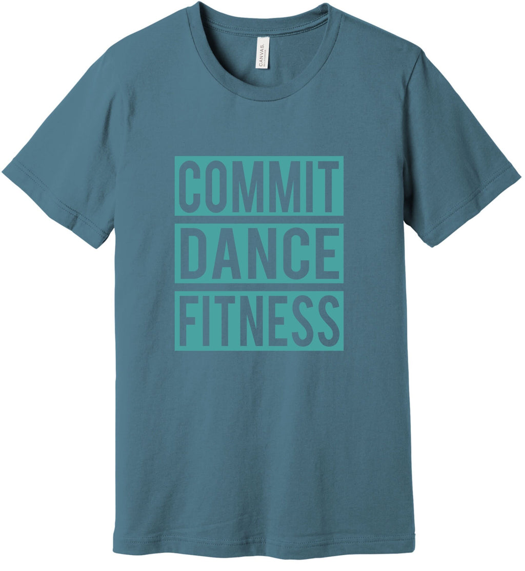 COMMIT Stacked Teal Tee