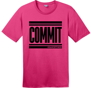 COMMIT Tee - Pink w/ Black