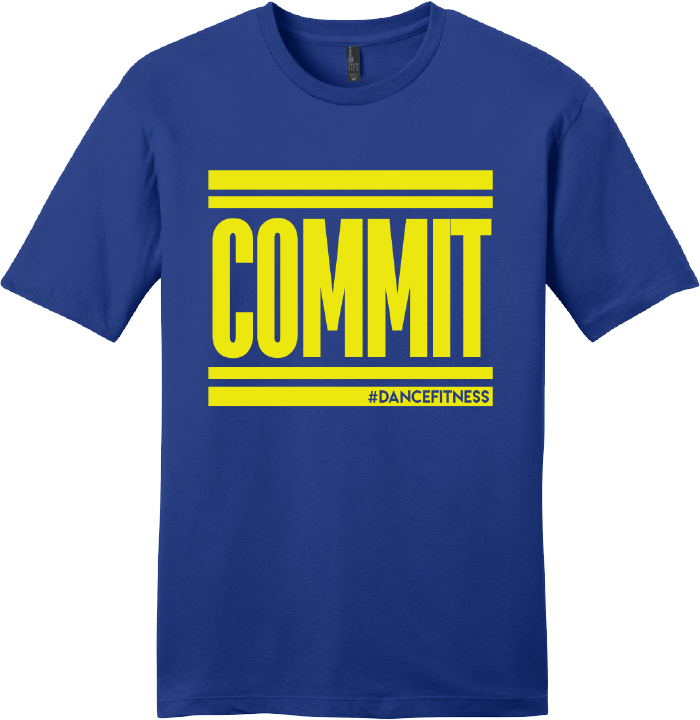 COMMIT Tee - Blue w/ Yellow